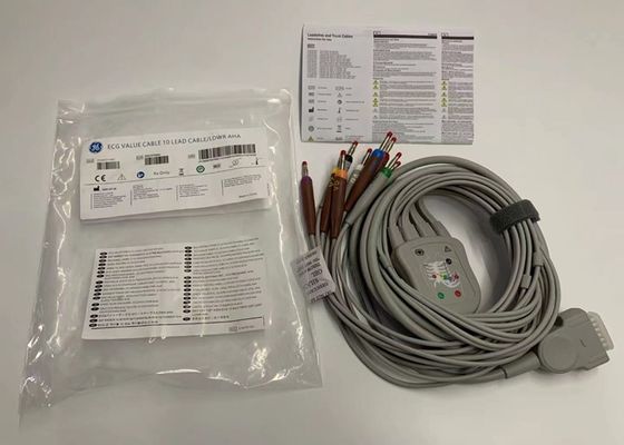 灰色10鉛ECGケーブル 15ピンUS標準バナナコネクタ 4.0