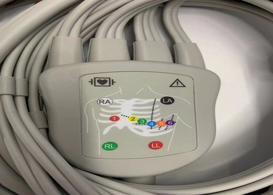 灰色10鉛ECGケーブル 15ピンUS標準バナナコネクタ 4.0
