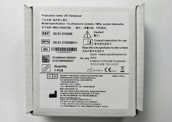 アメリカ トランスデューサー 胎児超音波探査器 4針 防水 IPX8 MS3-109301