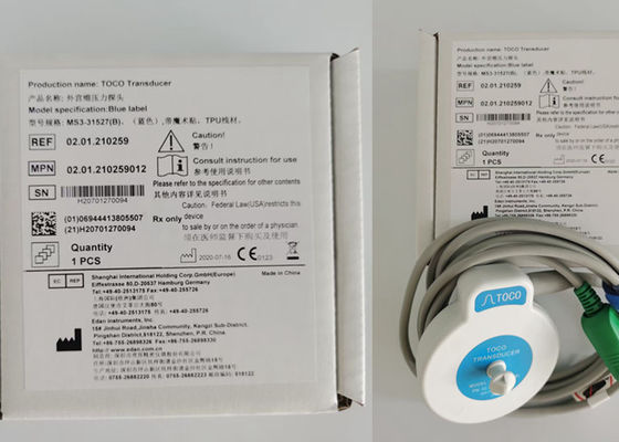 MS3-31527 トコトランスデューサー探査器 6針 シングルスロット ブルーリボン ベルクロ 2.5m 長さ