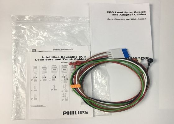 Phlip M1644A インテリブエ ECGケーブル 5 リード 再利用可能 989803144991
