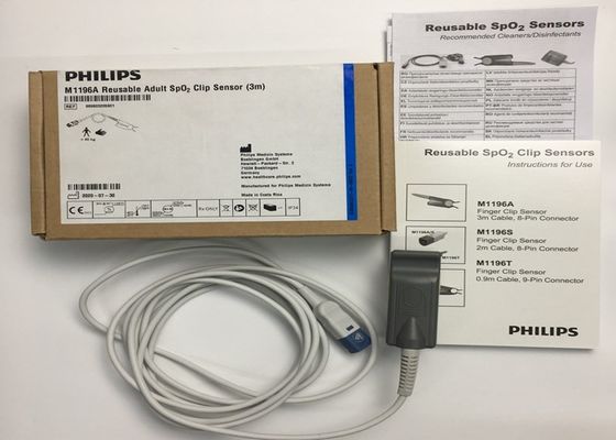 Phlip M1196A ECG 交換部品 指クリップセンサー 3M 8 PIN コネクタ