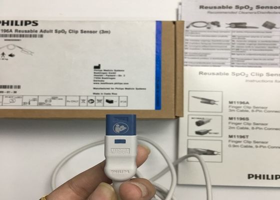 Phlip M1196A ECG 交換部品 指クリップセンサー 3M 8 PIN コネクタ