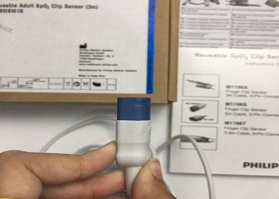 Phlip M1196A ECG 交換部品 指クリップセンサー 3M 8 PIN コネクタ