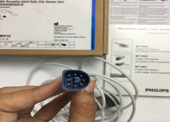 Phlip M1196A ECG 交換部品 指クリップセンサー 3M 8 PIN コネクタ