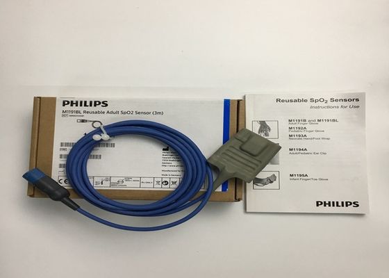 Phlip M1191BL 医療機器 パーツ アダルト SpO2 センサー 3M D 形 8ピン