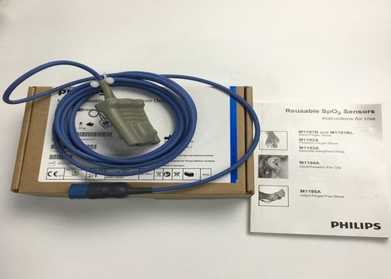 Phlip M1191BL 医療機器 パーツ アダルト SpO2 センサー 3M D 形 8ピン