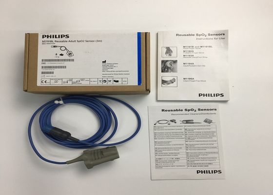 Phlip M1191BL 医療機器 パーツ アダルト SpO2 センサー 3M D 形 8ピン