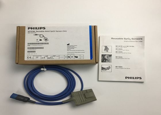 Phlip M1191BL 医療機器 パーツ アダルト SpO2 センサー 3M D 形 8ピン
