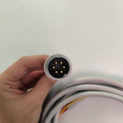 BJ-753P NIHON KOHDEN 心伝導線 黒丸頭 6ピン 3本鉛 ヨーロッパ標準ボタン