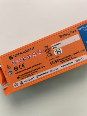 ニホン・コーデン AED 消震器 バッテリー オレンジ AED-2100aed-2150aed-215aed-2152 Nkpb-28271k X217A