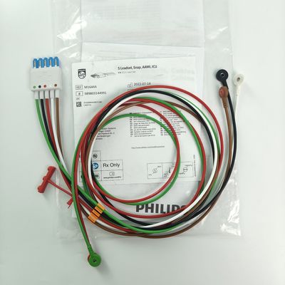 PHILIP 患者モニター 医療機器 消耗品 CBL 5 リードセット スナップ AAMI ICU REF M1644A 989803144991