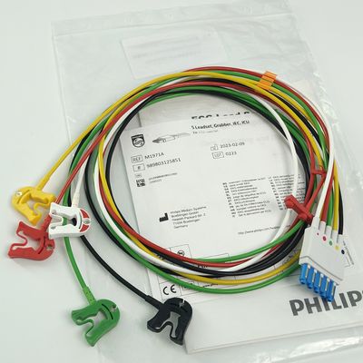 PHILIP 患者モニター 医療機器 消耗品 CBL 5 リードセット グラバー IEC ICU REF M1971A 989803125851