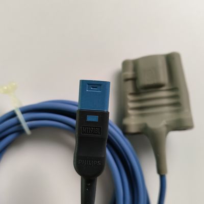 PHILIP オリジナル M1191BL 再利用可能な成人用 SpO2センサー (3m) REF:989803144381