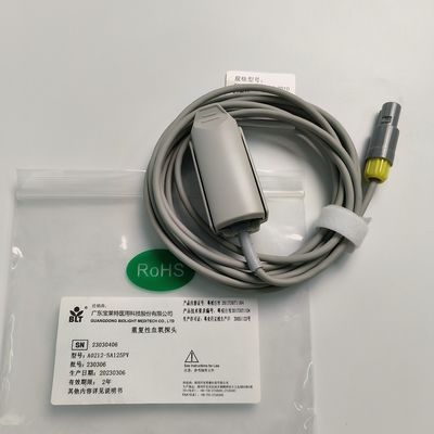 統合成人の指クリップ 5針付き血液酸素探知器 イエローレモコネクタ PN 15-100-0010