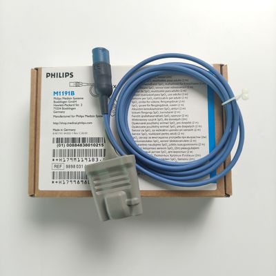 PHILIP オリジナル M1191B 再利用可能な成人用 SpO2センサー (2m) REF:989803144371