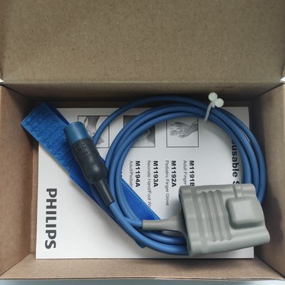 PHILIP オリジナル M1191B 再利用可能な成人用 SpO2センサー (2m) REF:989803144371