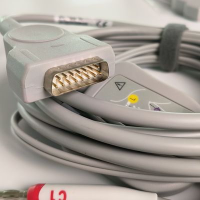 電気心電図装置 統合 12 鉛線 15 ピンの ヨーロッパの標準 IEC バナナヘッド 4.0