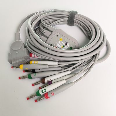 電気心電図装置 統合 12 鉛線 15 ピンの ヨーロッパの標準 IEC バナナヘッド 4.0