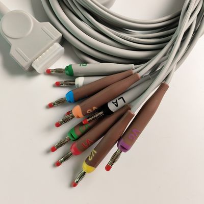 電気心電図装置 統合 12 鉛線 15 ピン バナナヘッド 4.0 胸ガイド 3.2M