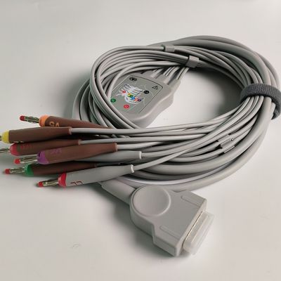 電気心電図装置 統合 12 鉛線 15 ピン バナナヘッド 4.0 胸ガイド 3.2M