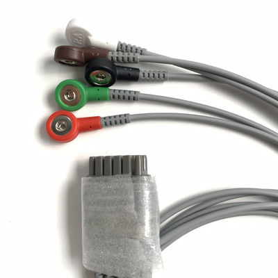 IT20 ECGテレメトリリードEDAN 5-リードスナップ AHA 再利用可能 REF: EL05DASY1