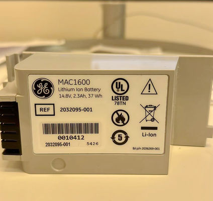 GE MAC1600 ECG マシン バッテリー 14.8V 2.3Ah 37Wh REF 2032095-001