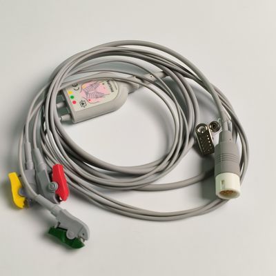 PHILIP オリジナル 3 Lead IEC Leadset 赤,緑,黄色,2.6 M マシンエンド ラウンド 12針 PN:989803143171
