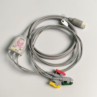 PHILIP オリジナル 3 Lead IEC Leadset 赤,緑,黄色,2.6 M マシンエンド ラウンド 12針 PN:989803143171