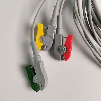 PHILIP オリジナル 3 Lead IEC Leadset 赤,緑,黄色,2.6 M マシンエンド ラウンド 12針 PN:989803143171