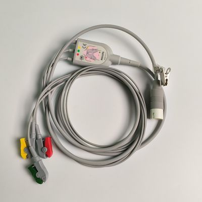 PHILIP オリジナル 3 Lead IEC Leadset 赤,緑,黄色,2.6 M マシンエンド ラウンド 12針 PN:989803143171