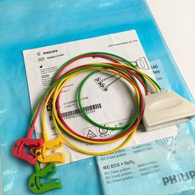 PHILIP ECG 3 リードグリッバー,IEC,テレ REF 989803171901