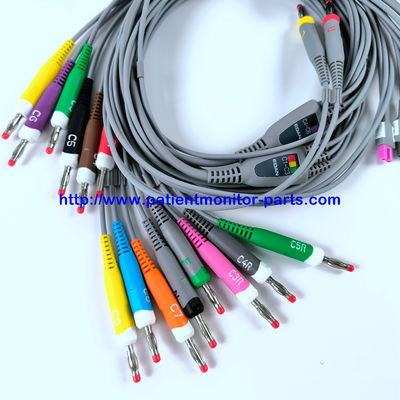 EDAN ECG CABLE 18-Lead 4MM バナナ IEC 再利用可能 REF EL16DIB181 IPN 01.57.471394
