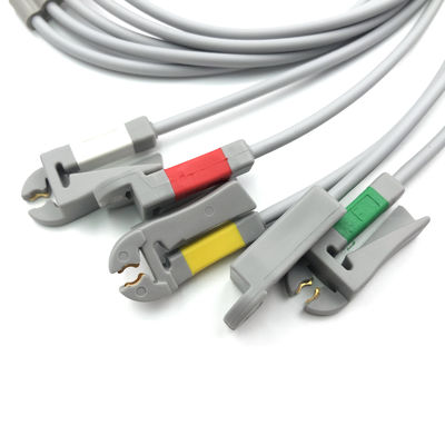 GE Ref:412681-003 マルチリンクECGリードワイヤグループセット,5 -リード,グリッバー,IEC 74 CM / 29 IN