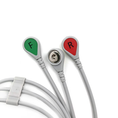 GE REF:2106385-003 ECGリードワイヤセット,3リード,スナップ,IEC,74CM/29IN