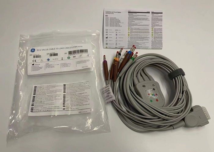 灰色10鉛ECGケーブル 15ピンUS標準バナナコネクタ 4.0