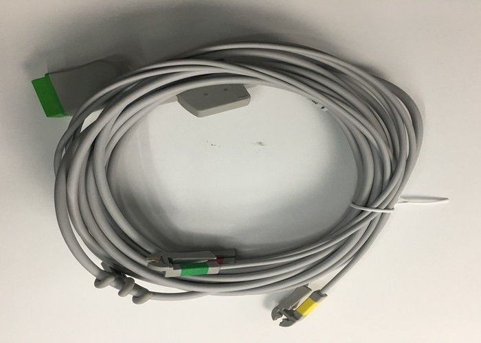 マルチリンクECG 交換部品 ケーブル3 リード 組み込み Grabber リードワイヤ 3.6M