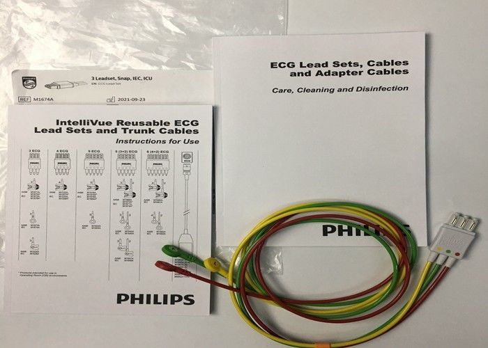 M1674A ECGリードセットケーブル 3 リード IECICU 1M 医療機器用