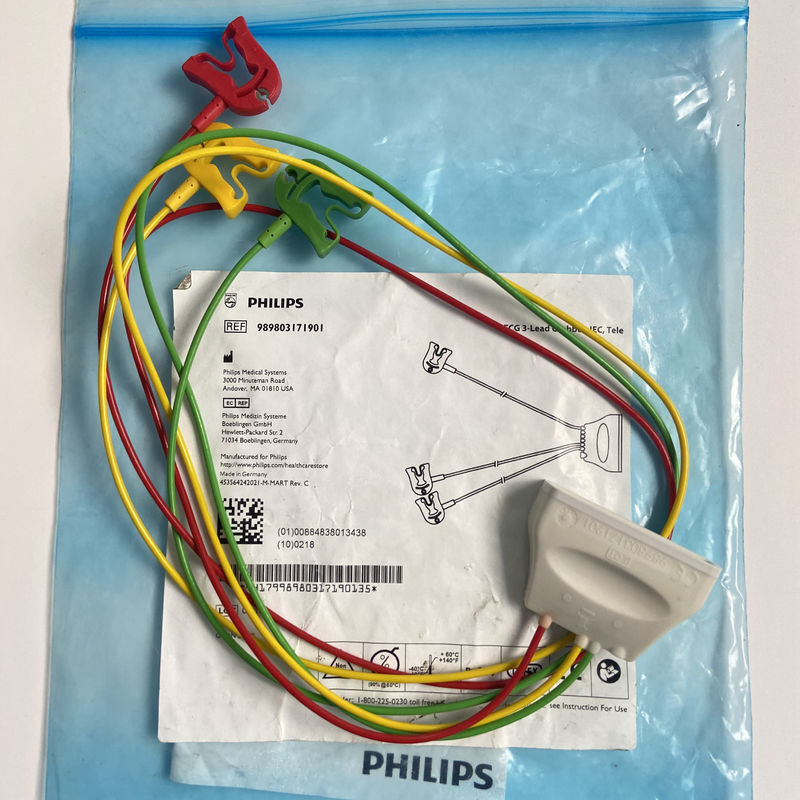 テレメトリー 3 リード ヨーロッパの標準 クラップ ECG 3 リード グラバー IEC Tele REF:989803171901