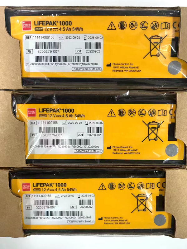 REF:1141-000156 医療機器用バッテリー メドトロニック LIFEPAK 1000 デフィブリレーター バッテリー 12V 4.5Ah 54Wh